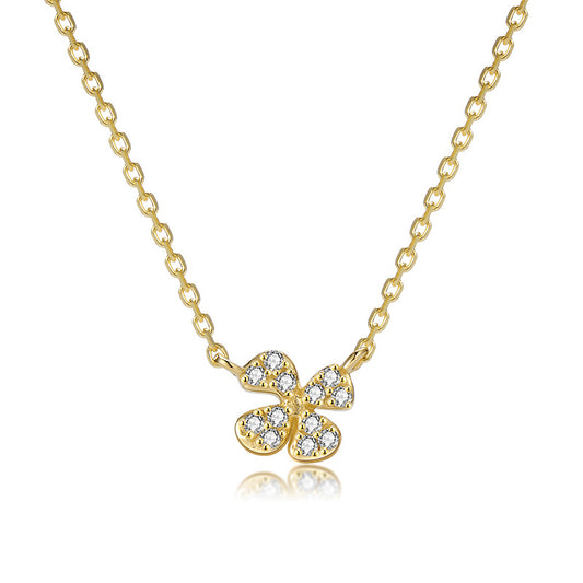 No. 22 - Gold Clover Necklace, Cute and Elegant, Fashion Jewelry