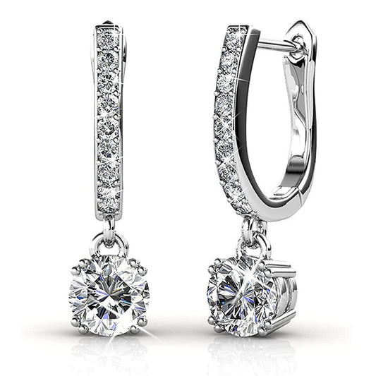 No. 10 -exquisite square hanging 925 silver earrings, elegant and beautiful, popular jewelry