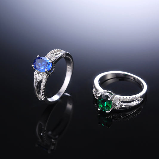 NO.22-Women's Fashion Jewelry, Delicate Lace Set Jasmine Zircon Ladies Ring
