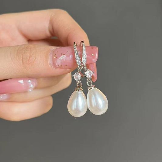NO.21-Fashion Jewelry For Women, Baroque Drop Shape Faux Pearl Earrings