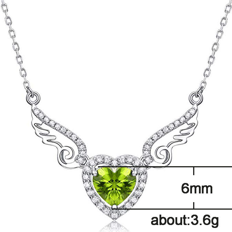 NO.10-Ladies Fashion Accessories Jewelry, Sweet Simple Temperament Love Angel Wings Necklace