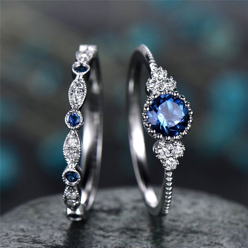NO.1-Women's fashion accessories, simple fashion rings, double ring, couple ring