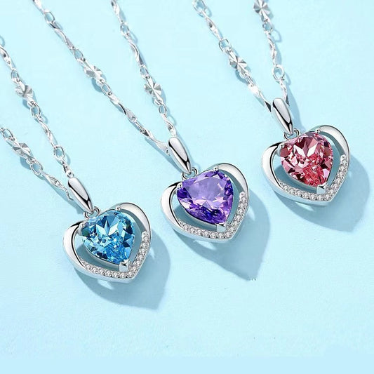 NO.30-Women's Fashion Loving Ocean Heart Necklace Valentine's Day Gift