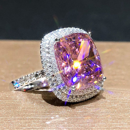 NO.70-Women's Fashion Jewelry, Shiny Large Square Luxury Ring
